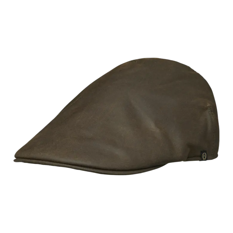 Torre Waxed Cotton Sixpence Cap | Leather Brown