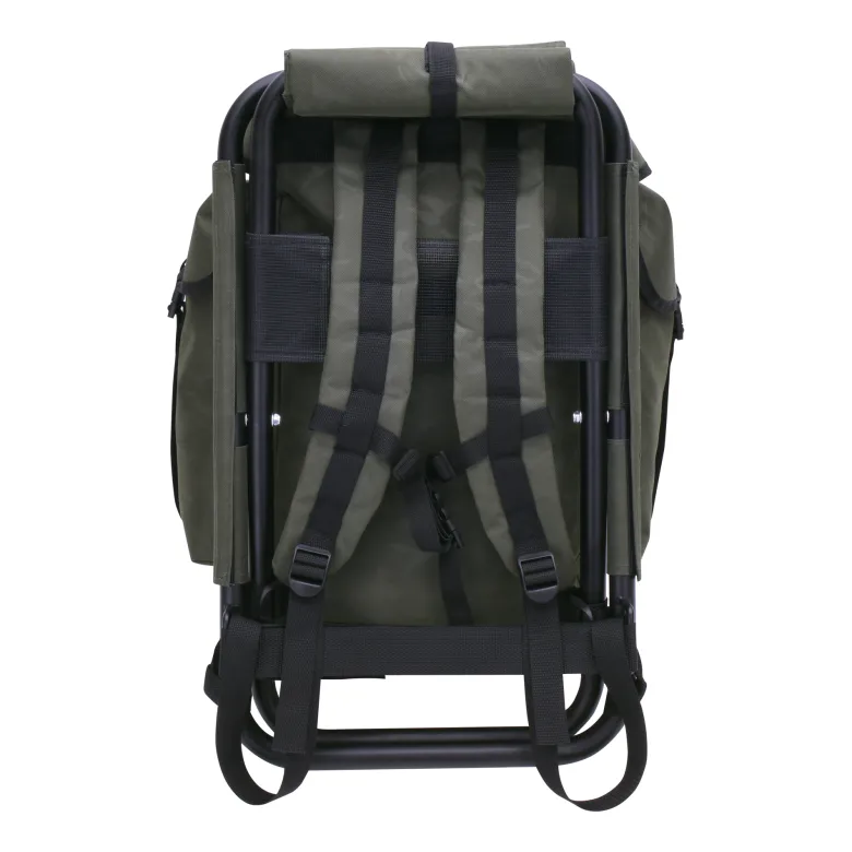 Trekker sit on bag