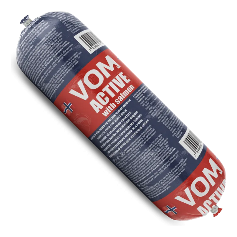 VOM - Active | Helfoder med Lax | Fryst korv | 500 gr