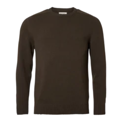 Wykin Wool Pullover Men | Dark Brown